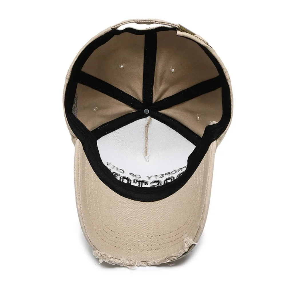 Trendy Worn Cowboy Baseball Cap Embroidery Trucker Cap Outdoor