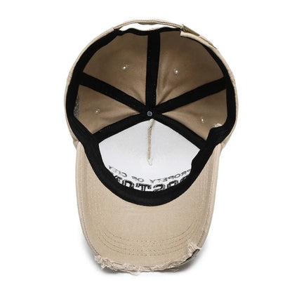Trendy Worn Cowboy Baseball Cap Embroidery Trucker Cap Outdoor