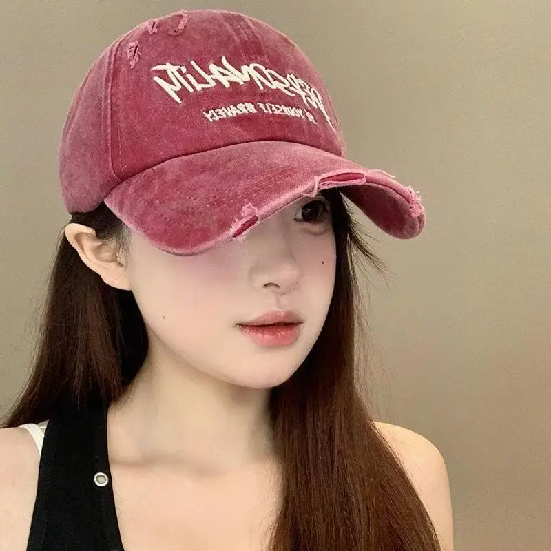 American Washed Distressed Ripped Baseball Cap