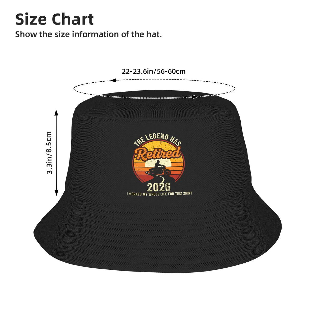 The Legend Has Retired 2026 Bucket Hat Harajuku Fisherman Caps