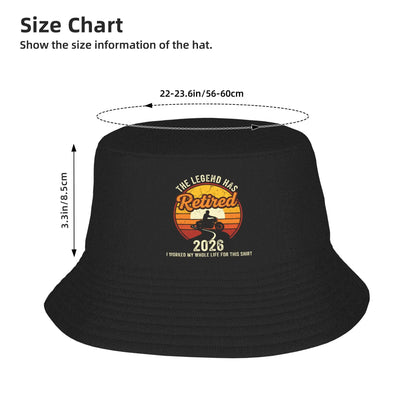 The Legend Has Retired 2026 Bucket Hat Harajuku Fisherman Caps