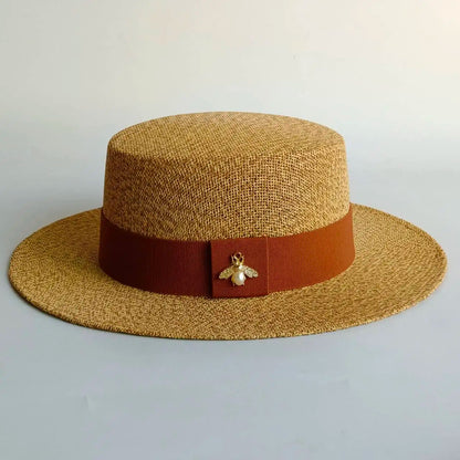 Flat Top Sun Hat 2026 Delicate Weaving Straw Hat Summer Straw Hat