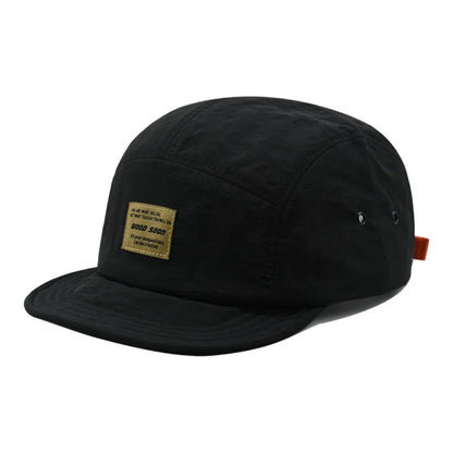 Fashionable Slim-Fit Patch-Lettered Five-Piece Fabric Quick-Drying Baseball Cap