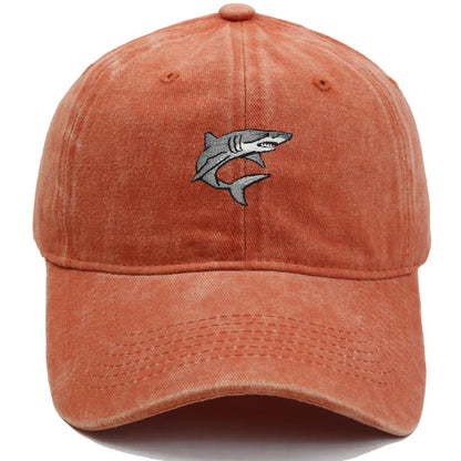 Shark Embroidery Design Baseball Cap