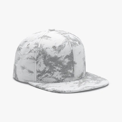 Splatter Print Flat Brim Baseball Cap Adjustable Sun Protection Breathable Outdoor Street Hip Hop Casual Unisex