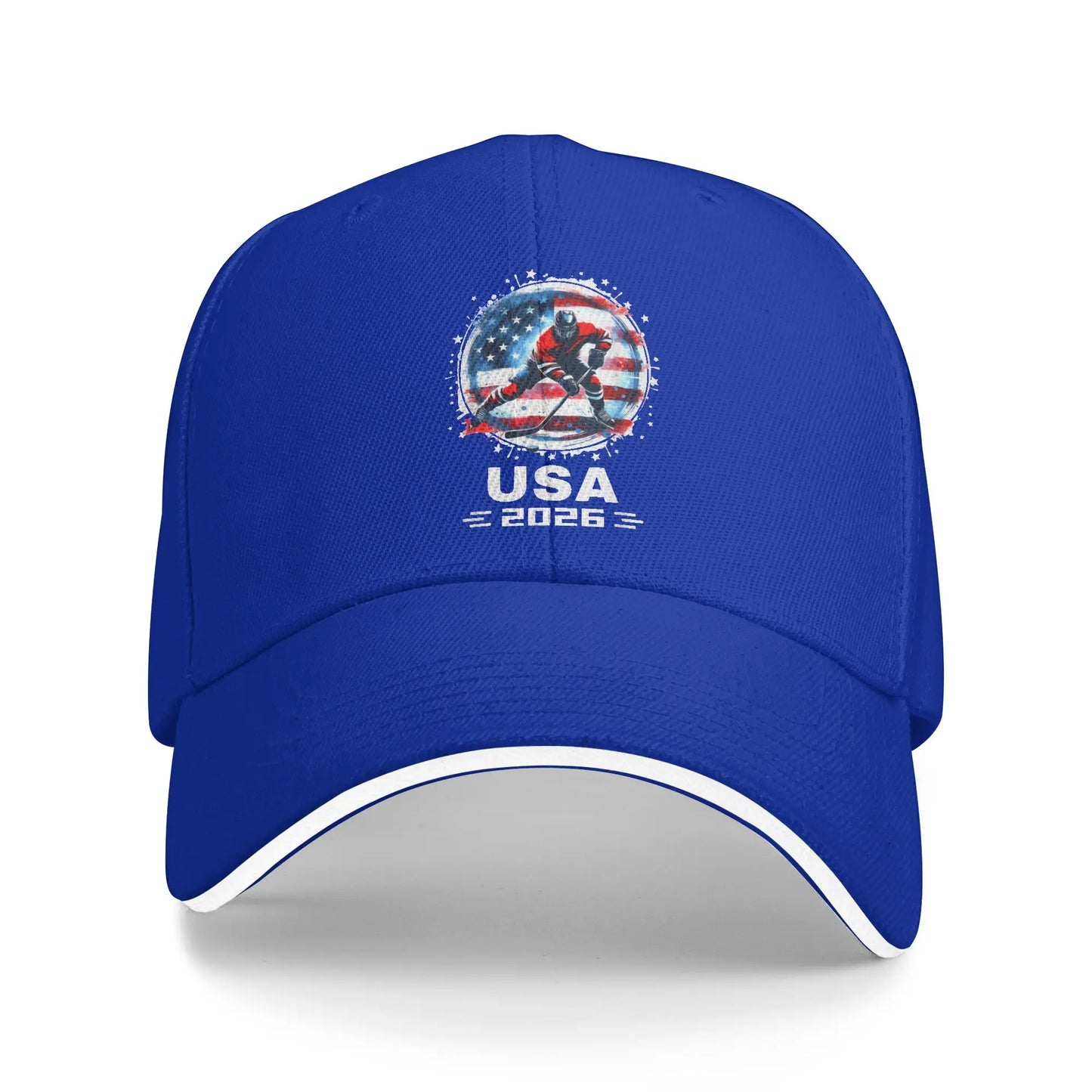 USA Hockey Gold Sandwich Hat Unisex, Sport Hats Golf Hats Adjustable