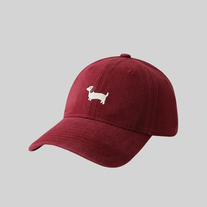 Dachshund Embroidery Baseball Hat Sunscreen Fashion Outdoor Hat Suitable for Men and Women