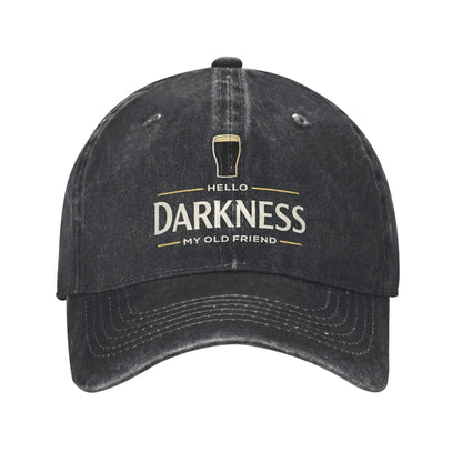 Hello Darkness My Old Friend Irish Beer Washed Baseball Cap