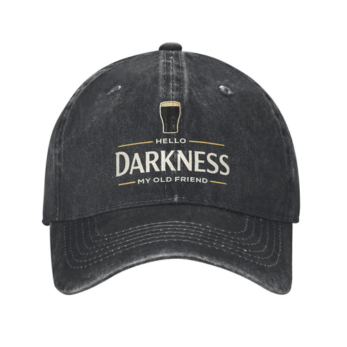 Hello Darkness My Old Friend Irish Beer Washed Baseball Cap