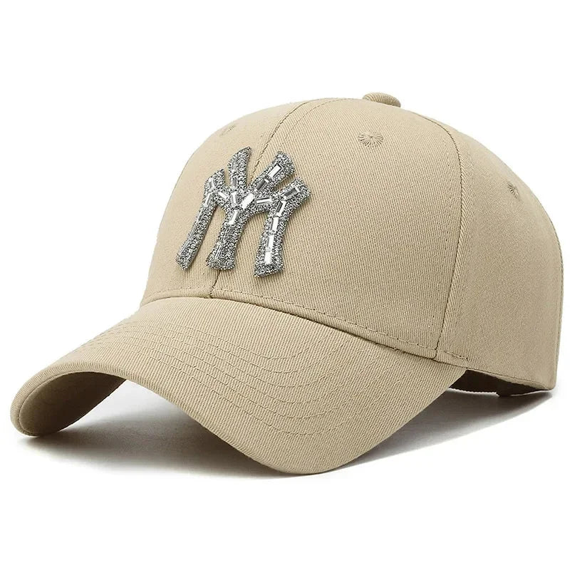 MY Rhinestone Hat Female Spring and Fall Street Casual Baseball Cap