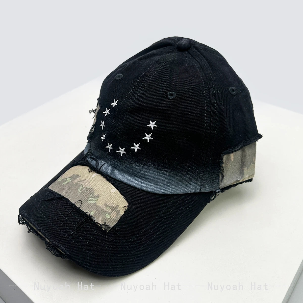 New Men Women Niche Patchwork Embroidered Stars Baseball Hats