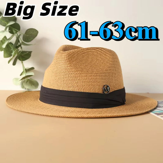 Designer M Big Size XL 61cm 63cm Travel  Panama Straw Hats