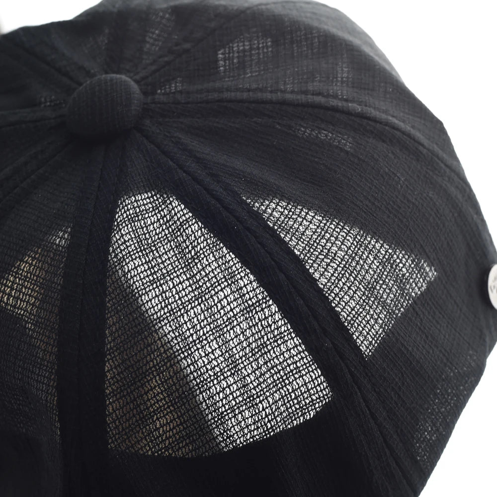 Spring Summer Breathable Mesh Newsboy Caps Men Woman