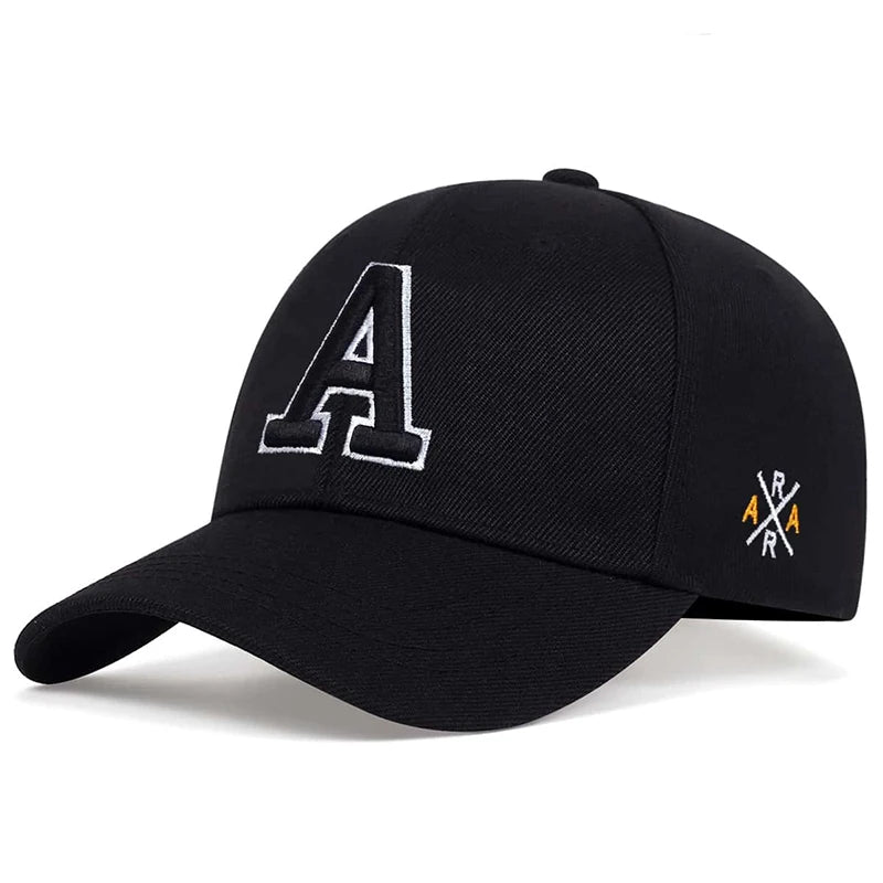 Unisex A Letter Side Ar Embroidery Baseball Caps Spring and Autumn