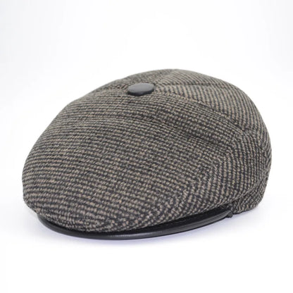 Men Middle-Aged Solid Hat Autumn And Winter Hats Warm Ear Protectors Senior Hat