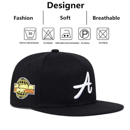 Unisex Gothic Letter Embroidery Hip Hop Hats Outdoor Adjustable Casual Baseball Caps Sunscreen Hat