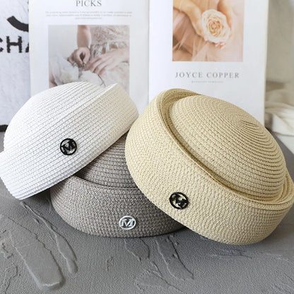 Vintage Spring Summer Pillbox Hat Hard Top Hat Women Fashion Berets