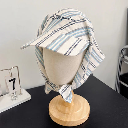 New Korean Original Ins Plaid Triangle Scarf Cap