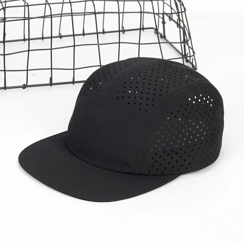 Perforated 5-Panel Cap Camping Hiking Training Outdoor Hat