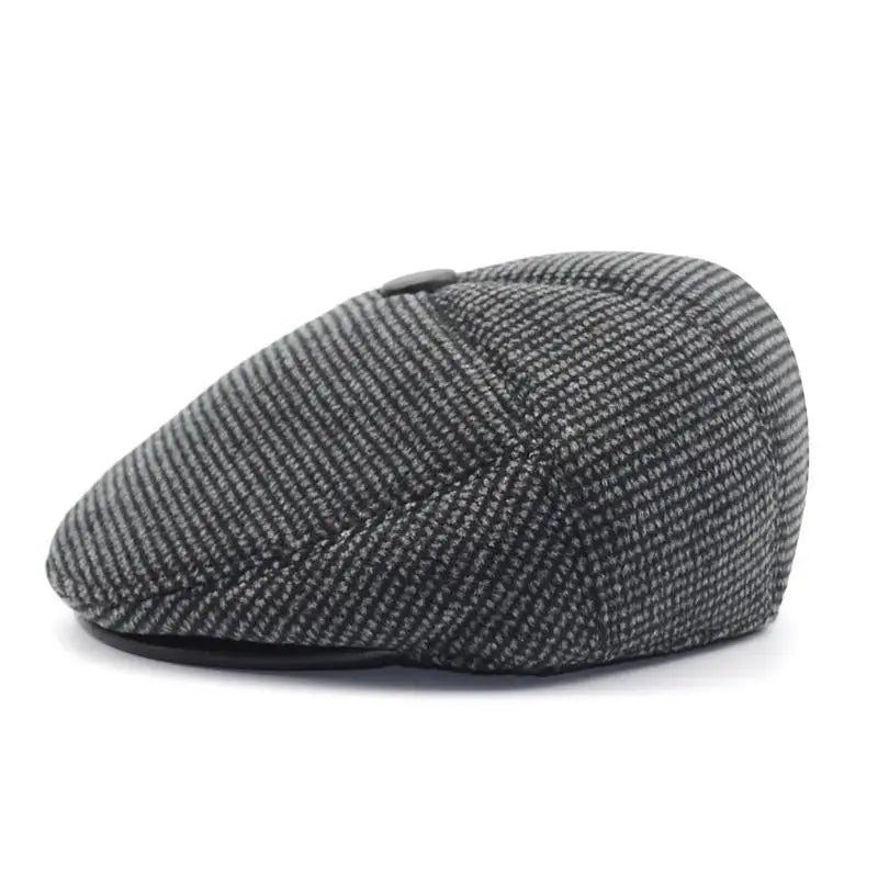 Men Middle-Aged Solid Hat Autumn And Winter Hats Warm Ear Protectors Senior Hat