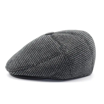 Men Middle-Aged Solid Hat Autumn And Winter Hats Warm Ear Protectors Senior Hat