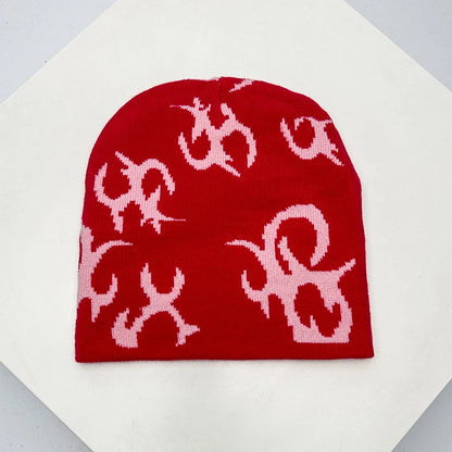 European Style Pattern Wool Knitted Hats Personal Warm Hip Hop