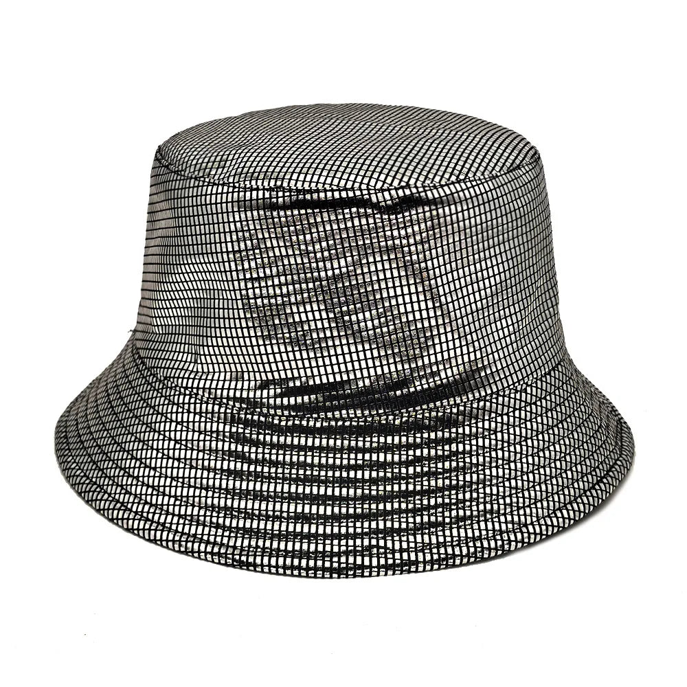 Fashion Bling Panama Women Men Decorate Bucket Hat