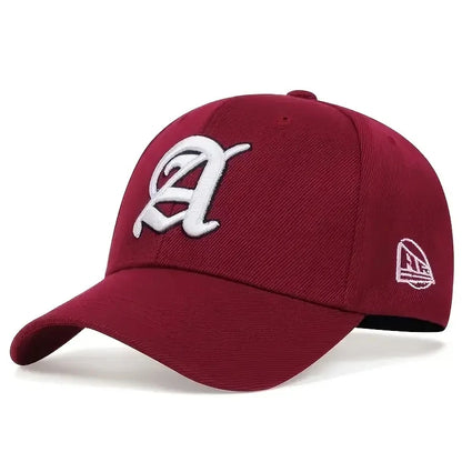 Gothic Letter A Black Cap Man Luxury Brand Outdoor Sport Baseball Caps for Men