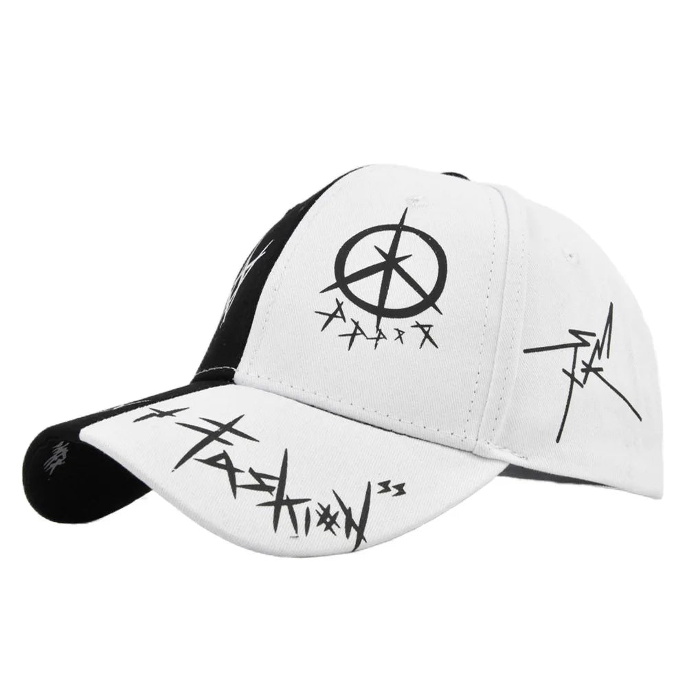 Letter Baseball Cap Graffiti Sun Hip Hop Cap Visor Hat Men Women