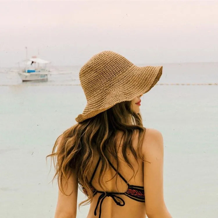Beach Korean Straw Hat Summer Women Visor Bucket Hat