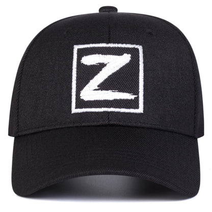 Unisex Z Letter Embroidery Baseball Caps Spring Autumn