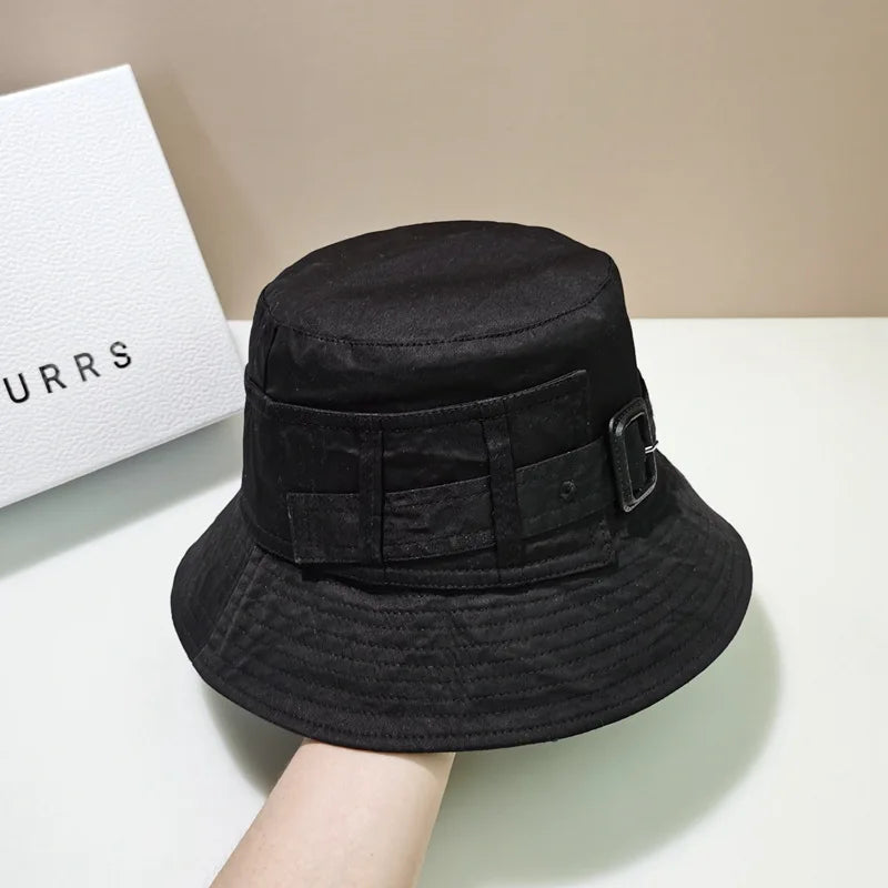 Designer Brand Fashion Women Belt Buckle Bucket Hat