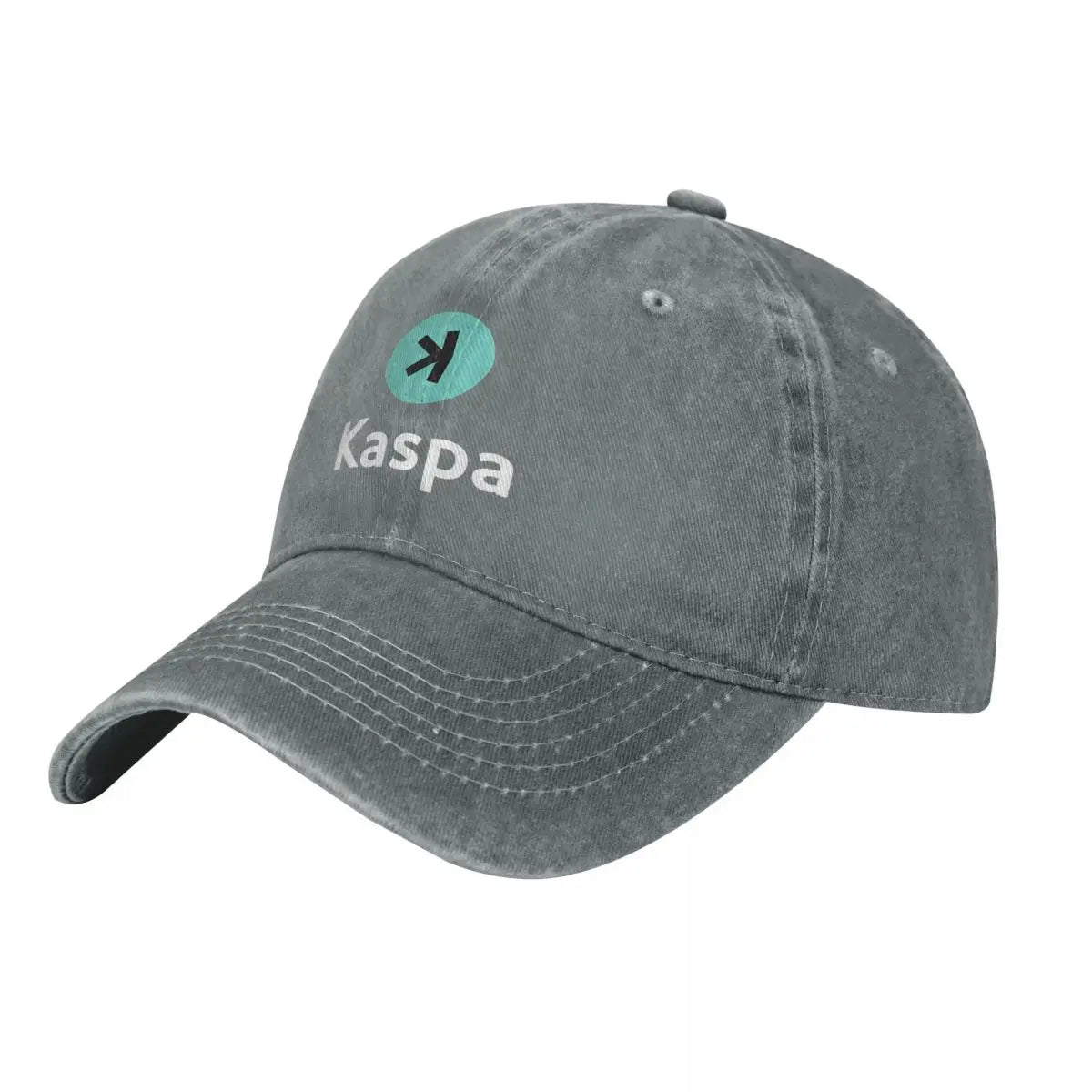 Kaspa KAS Crypto Altcoin - Clean Stacked Green Logo Fashion Baseball Cap