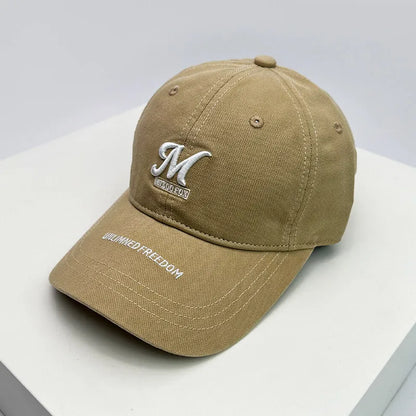 Soft Top American Letter Embroidered Baseball Cap