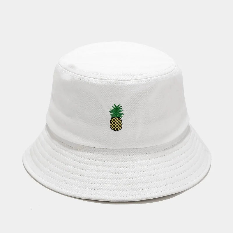 2024 Panama Bucket Hat Fruit Strawberry Embroidered Fishing Cap