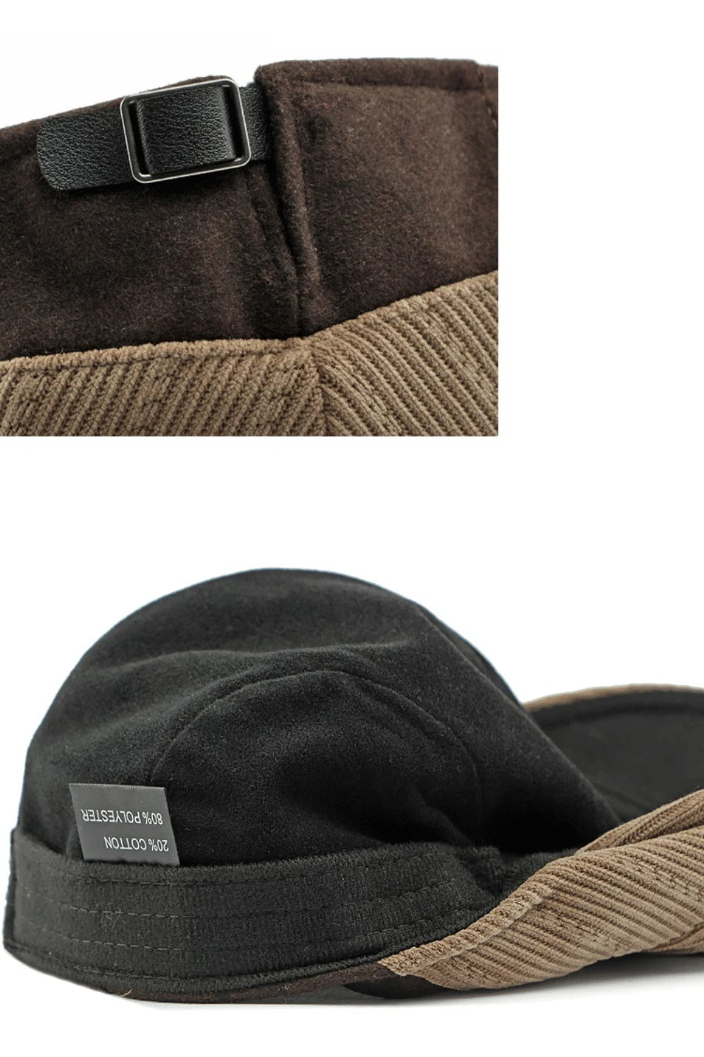 Berets Autumn Winter Hat Caps For Men Women Fleece Lined Corduroy Beret Hat