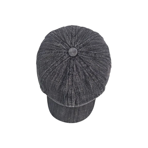Women Vintage Washed Denim Octagonal Hat