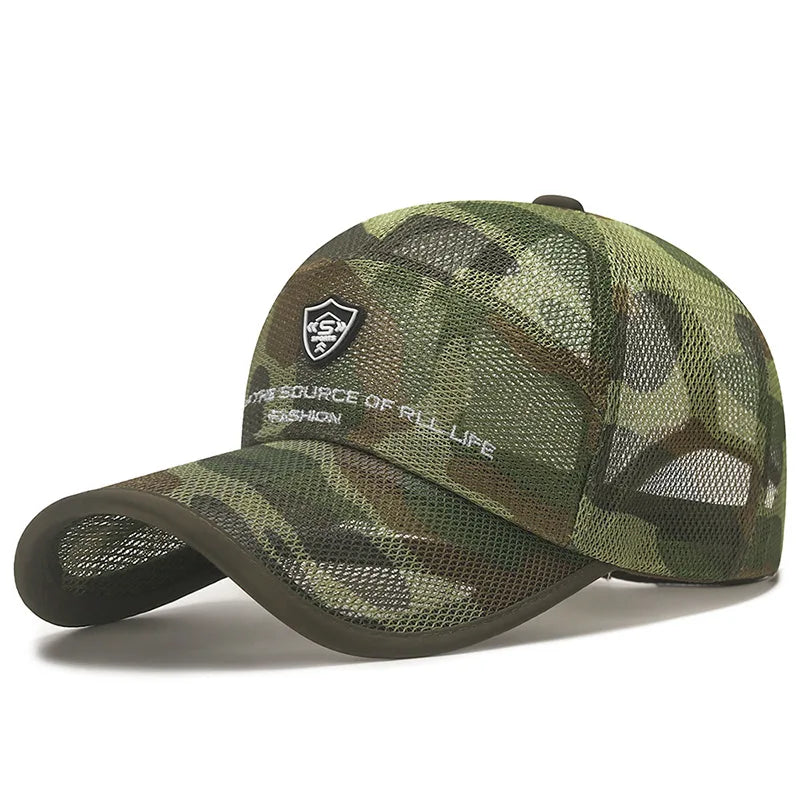 New Summer Women Men Fishing Mesh Sun Hat Caps