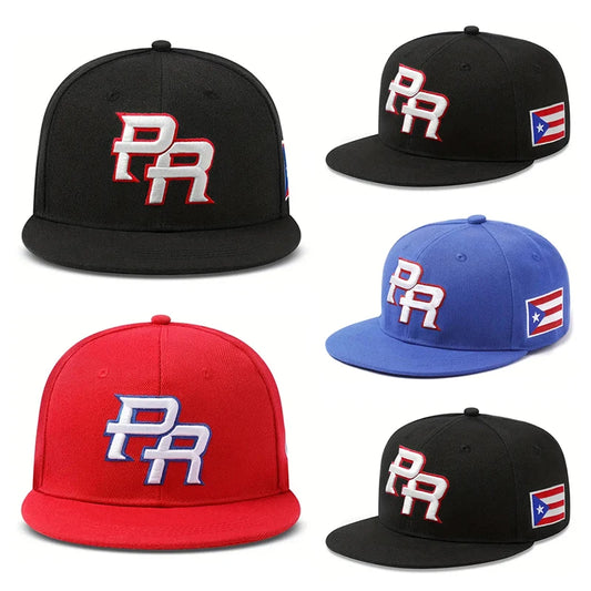 Personalized Fashion Flat Edge Hat PR Side Flag Embroidered Hip Hop Hat