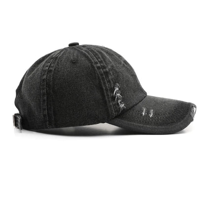 Distressed Ripped Baseball Cap For Women Men's Caps