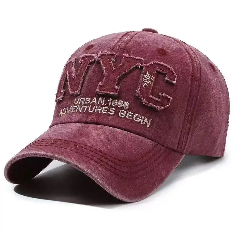 Washed Denim Baseball Cap Unisex Vintage