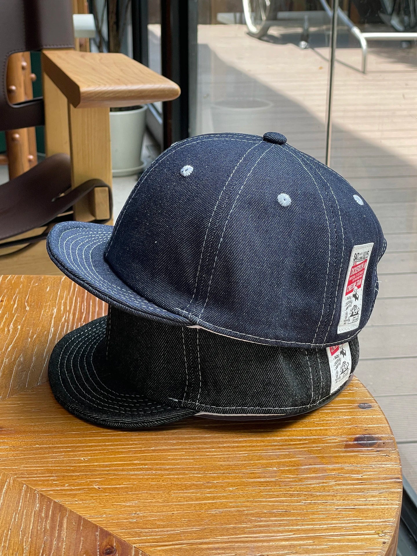 Denim Short Brim Tooling Baseball Cap Sports Hip Hop
