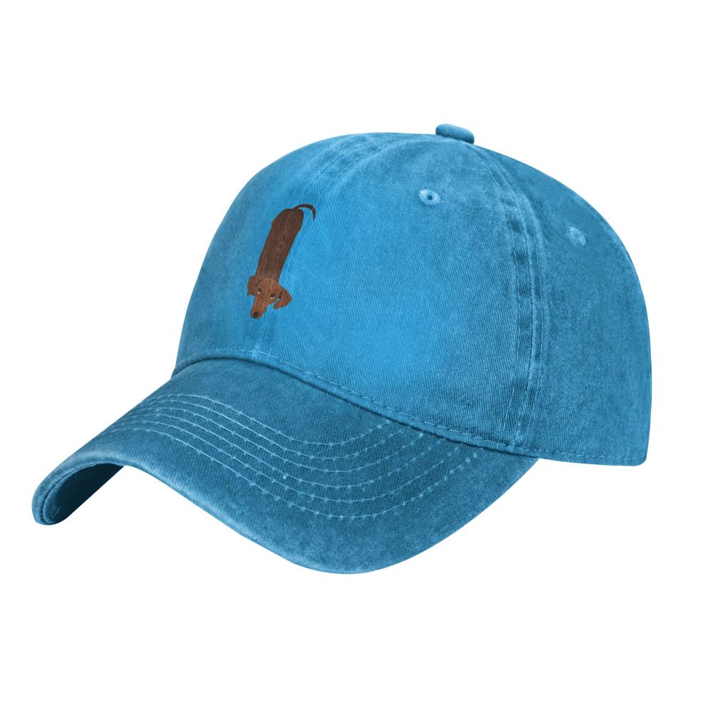 I Love My Wiener Dog Dachshund Baseball Cap Distressed Washed Caps Hat Fashion Outdoor Activities Sun Cap
