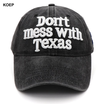Washing With Water Don't Mess With Texas Baseball Cap