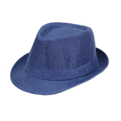 British Linen Men's Jazz Hat Solid Casual Church Beach Hat