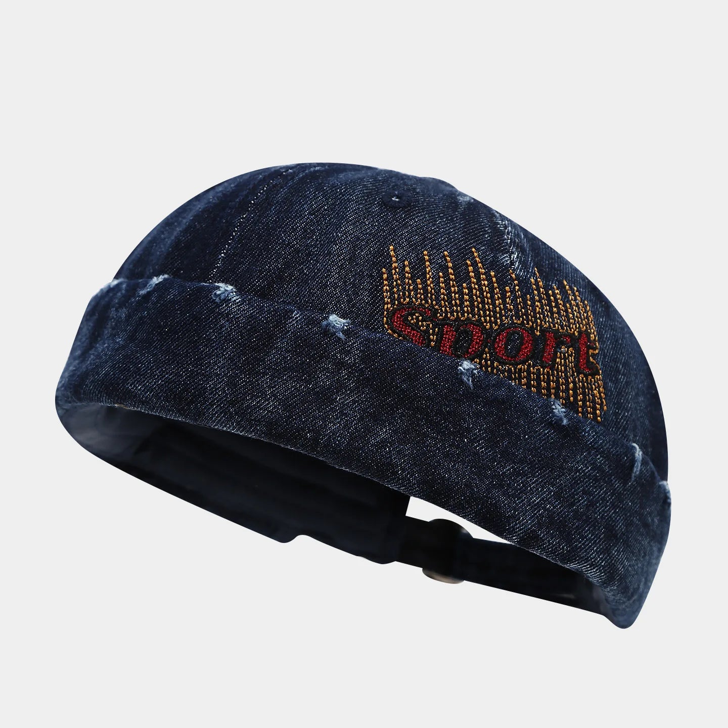 Vintage Washed Denim Brimless Hat