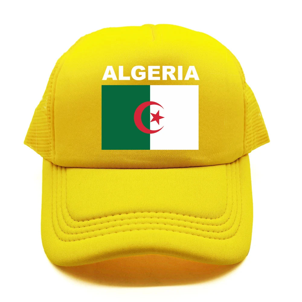 Cool Algeria Trucker Cap Men Algeria Flag Hat Baseball Cap