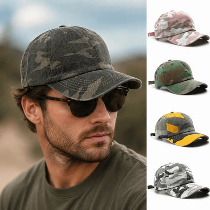 Vintage Washed Cotton Baseball Cap Curved Brim Dad Hat