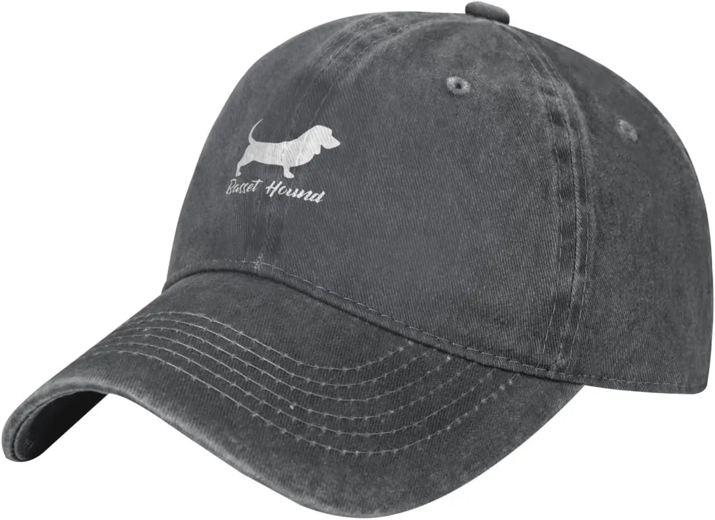 Basset Hound Dog Silhouette Cotton Baseball Cap Casual Outdoor