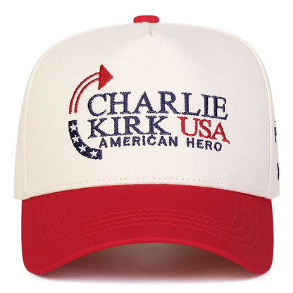 Unisex Charlie Kirk Usa Letter Embroidery Baseball Caps Spring Autumn